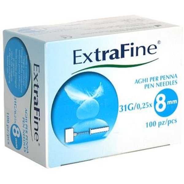Ago Per Penna Da Insulina Extrafine Gauge 31 8 Mm 100 Pezzi-image