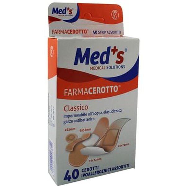 Cerotto Meds Strips Poliuretano Ipoallergenico Classico Assortiti 40 Pezzi-image