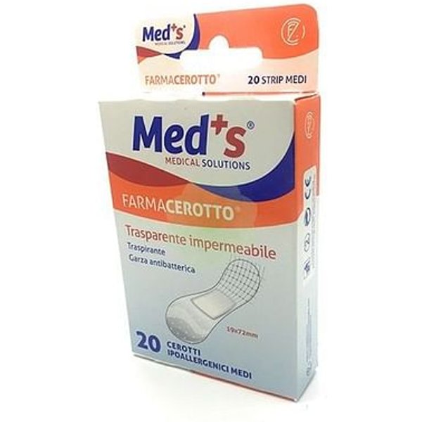 Cerotto Meds Strips Polietilene Ipoallergenico Medio 20 Pezzi-image