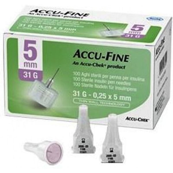 Ago Per Penna Da Insulina Accu Fine Pen Needle Accu Chek Gauge 31 X 5Mm 100 Pezzi-image