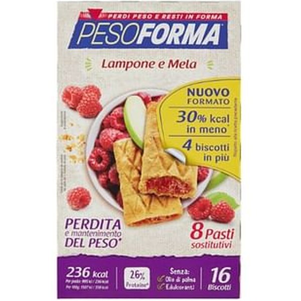 Pesoforma Biscotti Lampone/Mela 8 Pasti 16 Biscotti-image