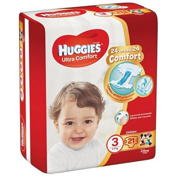 Pannolino Huggies Ultra Comfort Base 3 21 Pezzi-image