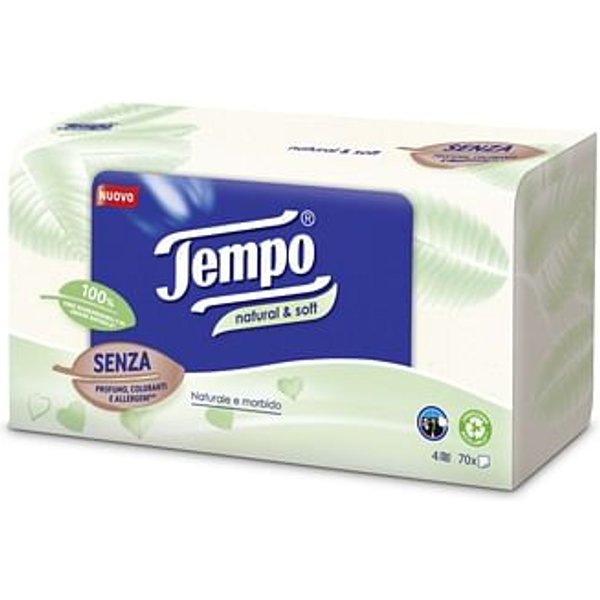Tempo Box Fazzoletti Natural&Soft 70 Pezzi-image