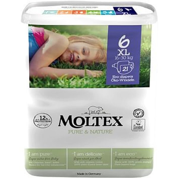 Pannolini Moltex Pure & Nature Xl 16 30 Kg Taglia 6 21 Pezzi-image