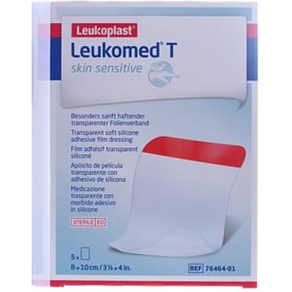 Leukomed T Skin Sensitive Medicazione Post Operatoria Trasparente Con Massa Adesiva In Silicone 8X10 Cm 5 Pezzi-image