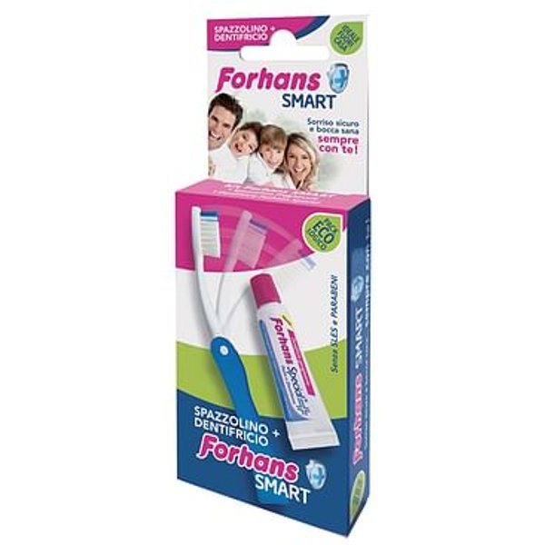 Forhans Smart Kit Igiene Orale Spazzolino Pieghevole + Dentifricio 12 Ml-image