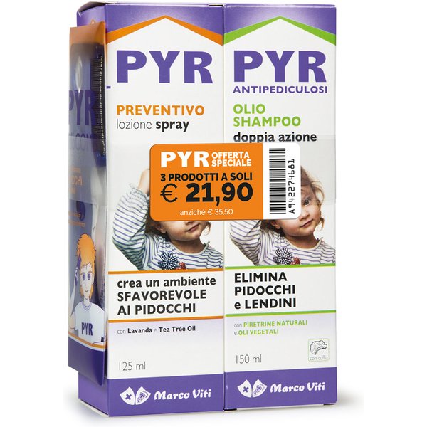 PYR Olio Shampoo + Preventivo Lozione Spray + Pettine-image