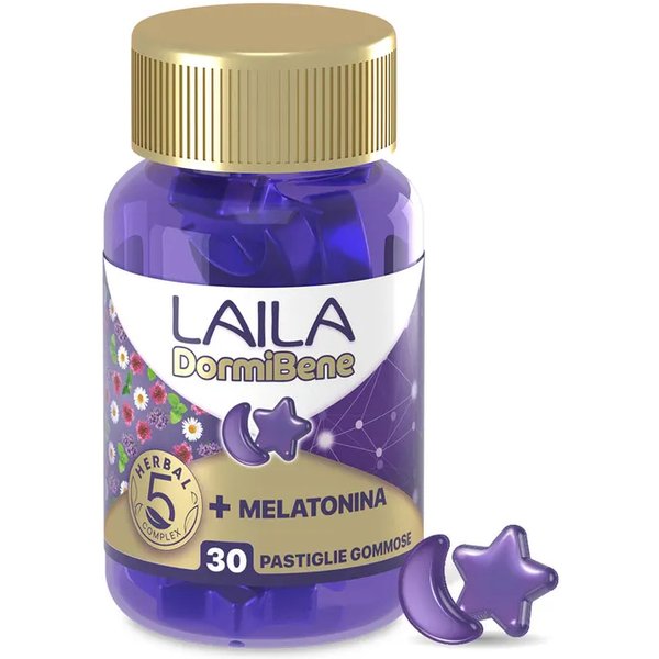 Laila Dormibene 30 Gommose Melatonina Integratore Sonno Senza Glutine-image