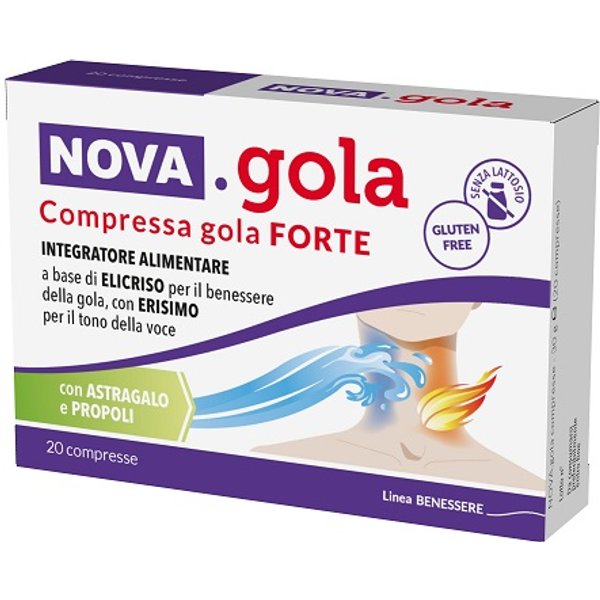 Nova Gola Forte 20 Compresse Integratore Per Mal Di Gola-image