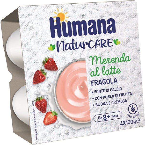 Humana Mer.Latte Fragola4X100G-image