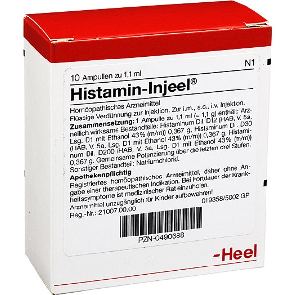 Histamin Injeel 10 Fiale 1,1Ml Heel-image