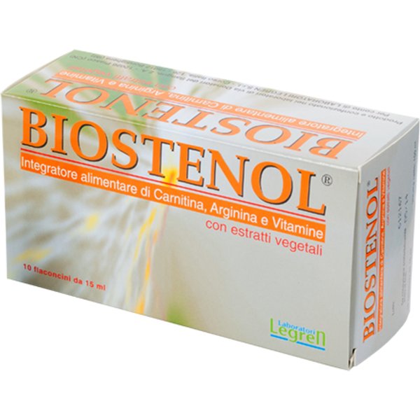 Laboratori Legren Biostenol Integratore Tonico Energizzante 10 Flaconcini 15Ml-image