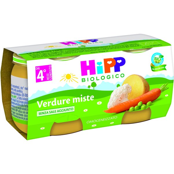 Hipp Bio Omogeneizzato Verdure Miste 4+ Mesi | 2X125G-image