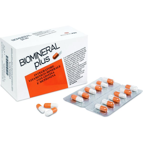 Biomineral Plus 60 Capsule Integratore Per Capelli Con Zinco Ferro E Biotina-image
