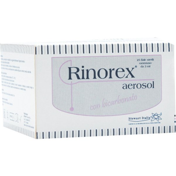 Rinorex Aerosol Soluzione Salina Con Bicarbonato 25 Fiale Da 3Ml Respiratorio-image