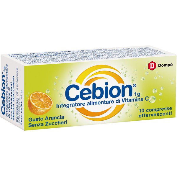 Cebion Integratore Vitamina C 1000Mg Compresse Effervescenti Arancia 10 Pezzi-image