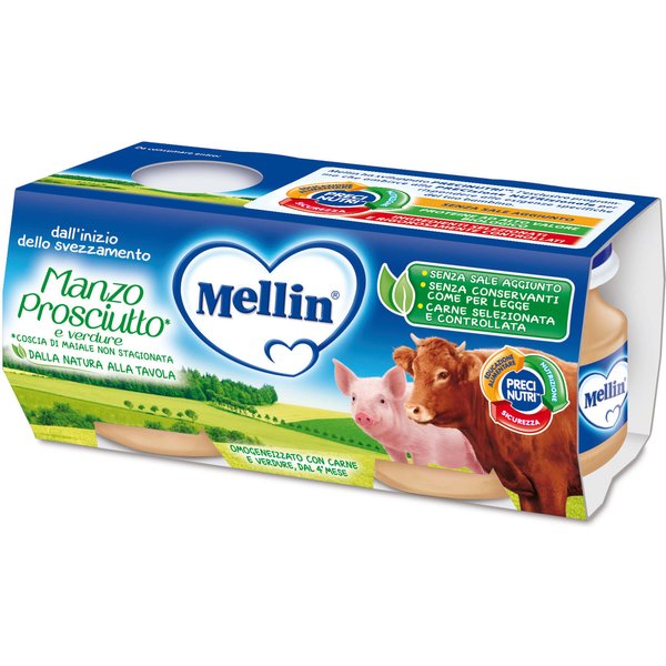 Omogeneizzato Mellin Manzo Prosciutto 2X 80G-image