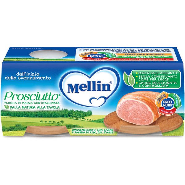 Omogeneizzato Mellin Prosciutto 2X 80G-image