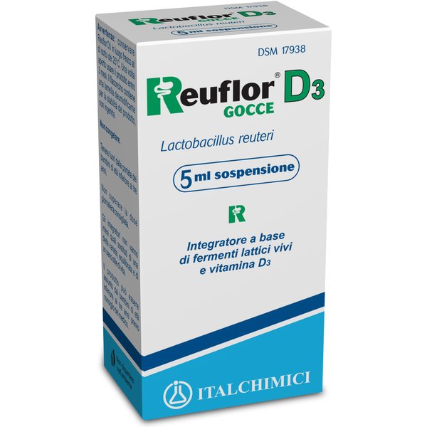 Reuflor Integratore Fermenti Lattici Vivi E Vitamina D3 Gocce 5Ml Flora Intestinale-image