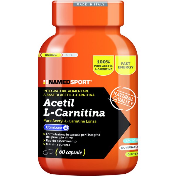 Named Acetyl L Carnitine 60 Capsule Integratore Energetico Antiossidante-image