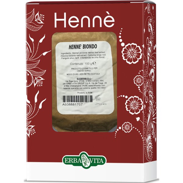 Hennè Color Capelli Biondo 100G Erbavita-image