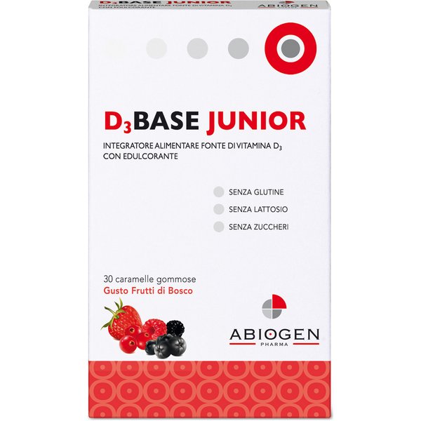 D3 Base Junior Integratore Vitamina D3 30 Caramelle Gommose Frutti Di Bosco Bambini-image