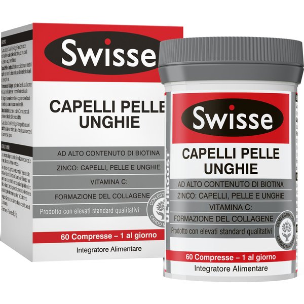 Swisse Capelli Pelle Unghie Integratore Biotina Zinco 60 Compresse-image
