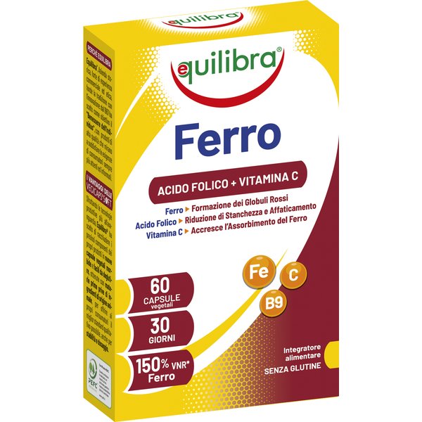 Equilibra Ferro Con Acido Folico+ Vitamina C 60 Capsule-image