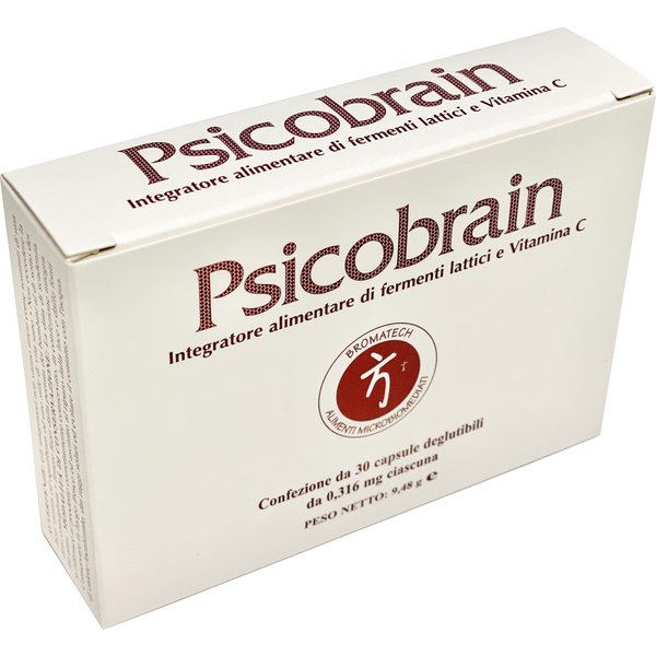 Bromatech Psicobrain Integratore Fermenti Lattici Con Vitamina C Per Sonno E Relax - 30 Capsule-image