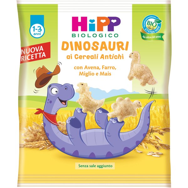 Hipp Snack Dinosauri Cereali Antichi Mirtilli Ribes 30G-image