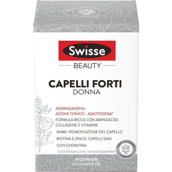 Swisse Capelli Forti Donna Integratore Alimentare Con Biotina E Cheratina 30 Compresse-image