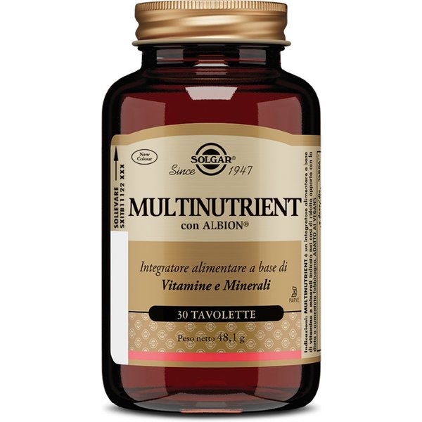 Solgar Multinutrient 30 Tavolette Integratore Vitamine Minerali Adulti-image
