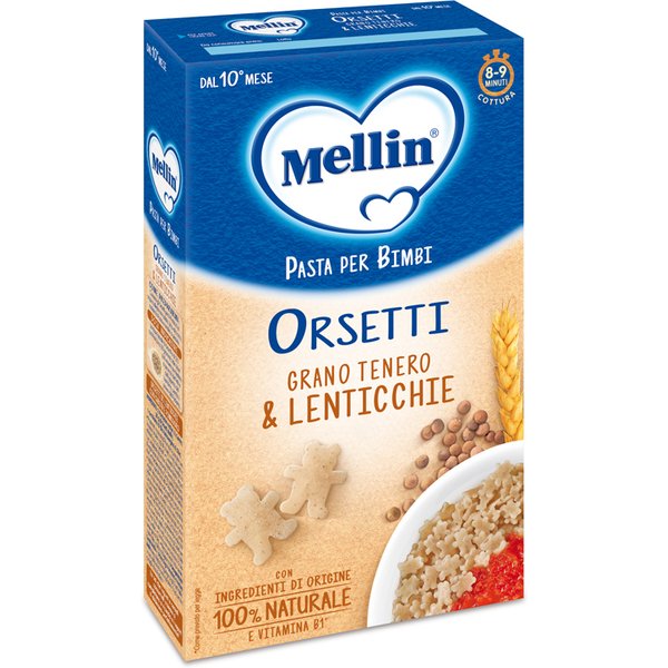 Mellin Pasta Orsetti Gran Tenero E Lenticchie Per Bambini 10 Mesi+ 280G-image