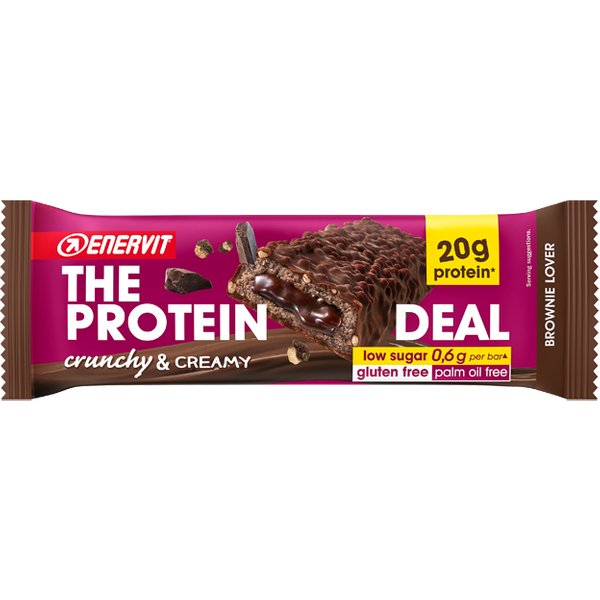 Enervit Protein Deal Brownie Barretta Proteica 55G Senza Glutine Low Sugar-image