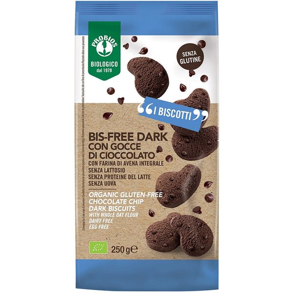 Probios Biscotto Bisfree Dark Gocce Di Cioccolato 250 G-image