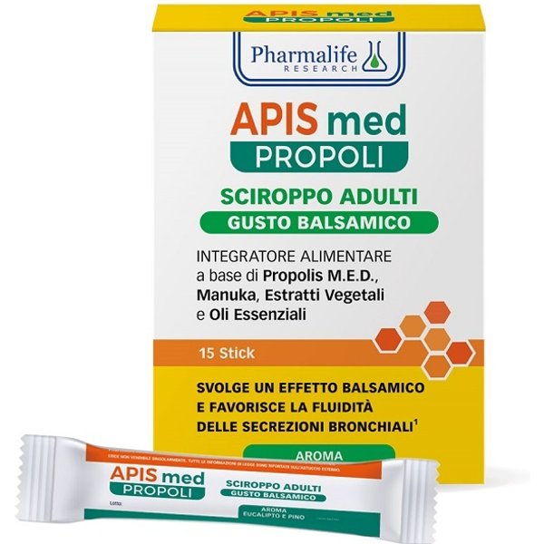 Apis Med Propoli Sciroppo Adulti Gusto Balsamico Da 15 Stick-image