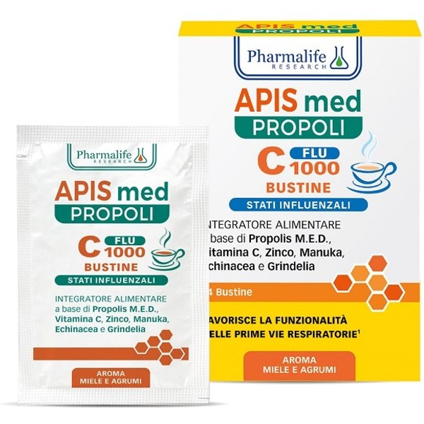 Apis Med Propoli C Flu 1000 Da 14 Bustine-image