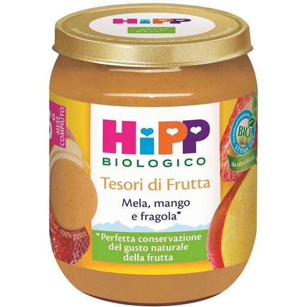 Hipp Omogeneizzato Mela Mango Fragola 160G Da 5 Mesi-image