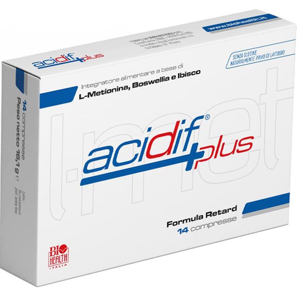 Acidif Plus Integratore L-Metionina Ibisco Boswellia 14 Compresse Apparato Urinario-image