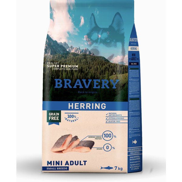Crocchette All’Aringa Per Cani Adulti Mini Bravery 7 Kg-image