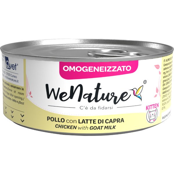 Wenature Kitten Pollo E Latte Di Capra 70G Gatto Cucciolo-image