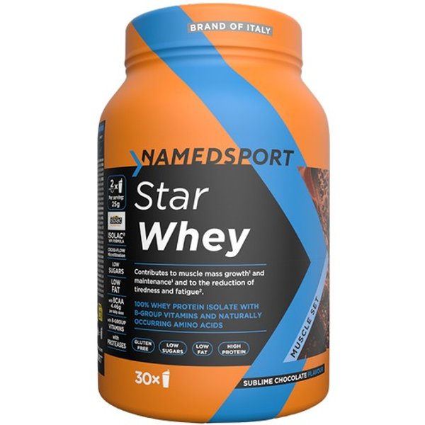 Named Sport Star Whey Isolate Cioccolato 750G Proteine Senza Glutine-image