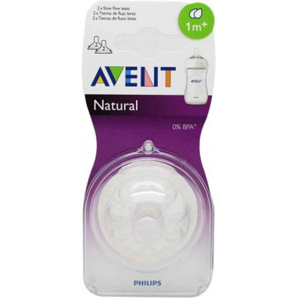 Avent Natural Tetina Flujo Lento 2 unidades