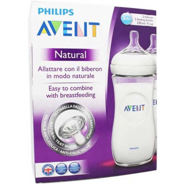 Avent Natural Biberon 330 ml Duplo Formato Ahorro