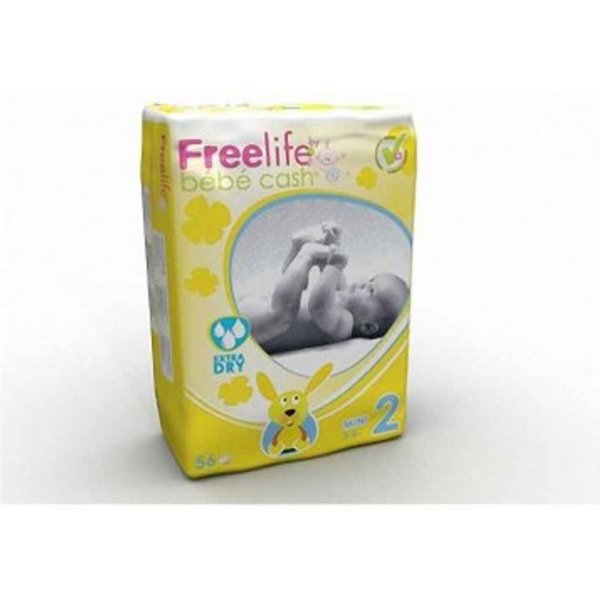 Freelife Bebe Cash Pañal Talla 2 3-6 kg 56 unidades