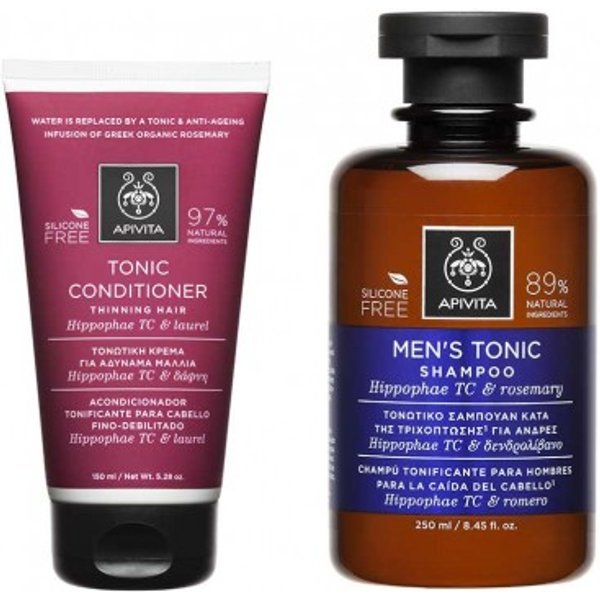 Apivita Pack Tonificante Hombre Champú 250ml + Acondicionador 150ml