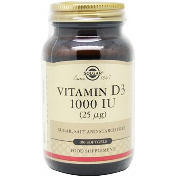 Solgar Vitamina D3 1000 UI 100 Cápsulas