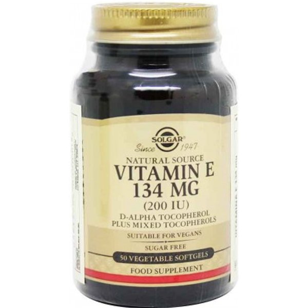 Solgar Vitamina E 200UI 50 Cápsulas Vegetales