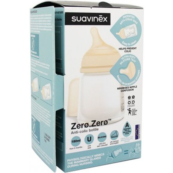 Suavinex Zero Zero Biberon Anticolico 180ml Tetina A