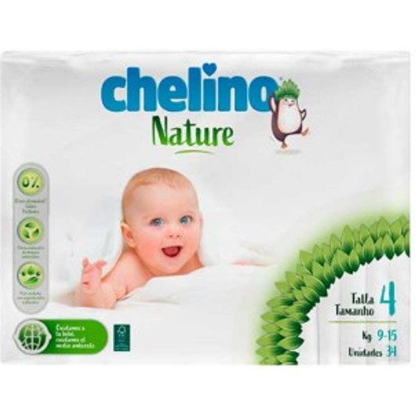 Chelino Nature Talla 4 9-15 kg 34 Unidades